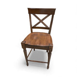 Solid Wood Cross Back Counter Height BAR/COUNTER STOOL 19w18d41h