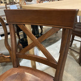 Solid Wood Cross Back Counter Height BAR/COUNTER STOOL 19w18d41h