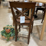 Solid Wood Cross Back Counter Height BAR/COUNTER STOOL 19w18d41h