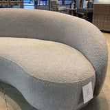 Lula and Georgia Imabari Curved Boucle SOFA Cream 82.5"Wx41.5"Dx31.5"H