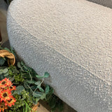 Lula and Georgia Imabari Curved Boucle SOFA Cream 82.5"Wx41.5"Dx31.5"H