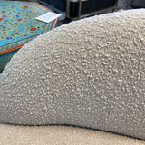 Lula and Georgia Imabari Curved Boucle SOFA Cream 82.5"Wx41.5"Dx31.5"H