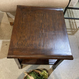 Pier 1 Ornate Carved Wood Single Drawer END/SIDE TABLE 26w23d24h