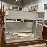 Crate & Barrel Small Space Kids Twin Bunk Bed BEDS Light Gray 42w78d61h