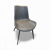 Arhaus Gage Faux Leather DINING CHAIRS Carbon 20w22.5d31h