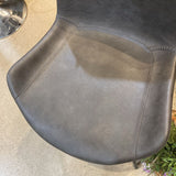 Arhaus Gage Faux Leather DINING CHAIRS Carbon 20w22.5d31h