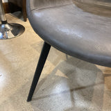 Arhaus Gage Faux Leather DINING CHAIRS Carbon 20w22.5d31h