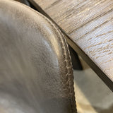 Arhaus Gage Faux Leather DINING CHAIRS Carbon 20w22.5d31h