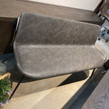 Arhaus Gage Faux Leather Dining Bench BENCH Carbon 59.5w22.5d32h