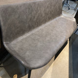 Arhaus Gage Faux Leather Dining Bench BENCH Carbon 59.5w22.5d32h