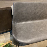 Arhaus Gage Faux Leather Dining Bench BENCH Carbon 59.5w22.5d32h