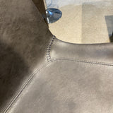 Arhaus Gage Faux Leather Dining Bench BENCH Carbon 59.5w22.5d32h