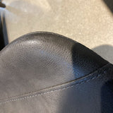 Arhaus Gage Faux Leather Dining Bench BENCH Carbon 59.5w22.5d32h