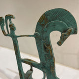 Mid-Century Greek Etruscan Horse Chariot Sculptural Figure ACCESSORIES 6.5Wx4Dx9H