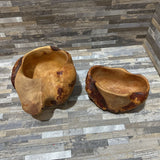 2pc Set Decorative Wood Bowls ACCESSORIES 7d3.5h