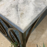 Rectangular Brass & Marble Top COFFEE/COCKTAIL TABLE 54w32d19h