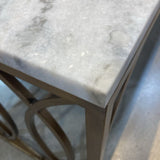 Rectangular Brass & Marble Top COFFEE/COCKTAIL TABLE 54w32d19h