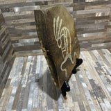 Handcrafted Signed Stone Kokopelli On Stand ACCESSORIES 8.5w8h