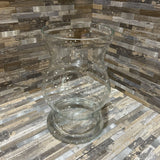 Glass Etched Hurricane Candle Holder HOLIDAY ITEMS 6d10h