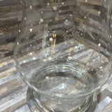 Glass Etched Hurricane Candle Holder HOLIDAY ITEMS 6d10h
