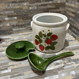 Mccoy Pottery Strawberry Country Soup Tureen w/ Ladle ACCESSORIES 8d7h