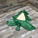 Ceramic Christmas Tree Dish HOLIDAY ITEMS 9w9d1h