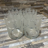 4pc Set Etched Christmas Glasses HOLIDAY ITEMS 3d4h