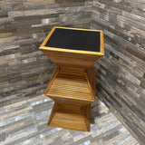Geometric Wood Pedestal ACCESSORIES 6w6d12h