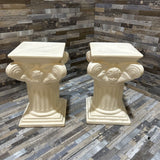 2pc Set Ceramic Cherub Pedestal Stands ACCESSORIES 5w5d8h
