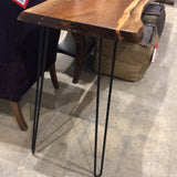 Live Edge Natural Cut-Out Console Table w/ Hairpin Legs CONSOLE TABLE - Divine Consign 